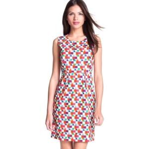 Kate Spade New York Abbey Colorful Geometric Print Dress Silk Blend size 12